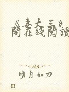 《妻大三》笔趣阁在线阅读封面