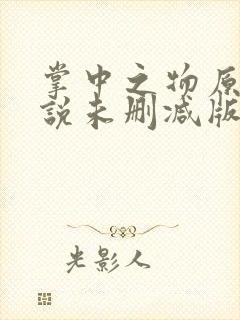 掌中之物原著小说未删减版