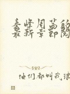 秦峰周茜的小说最新章节阅读