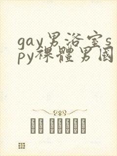 gay男浴室spy裸体男国产封面