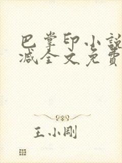 巴掌印小说无删减全文免费阅读