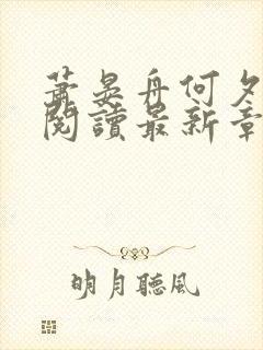 萧晏舟何夕全文阅读最新章节更新时