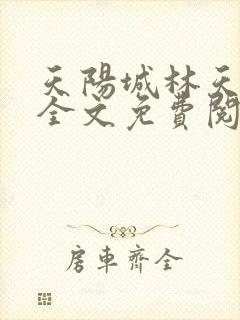 天阳城林天小说全文免费阅读