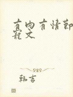 有肉有情节的甜宠文