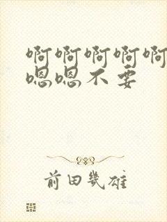 啊啊啊啊啊啊嗯嗯嗯不要封面