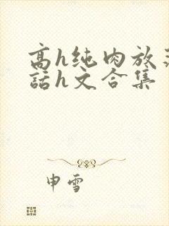 高h纯肉放荡脏话h文合集