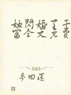 她闪婚了千亿首富全文免费阅读笔趣阁封面