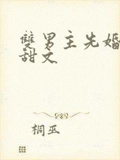 双男主先婚后爱甜文封面