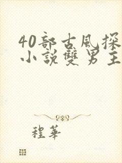 40部古风探案小说双男主