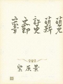 宋文许萌萌最新章节更新免费阅读