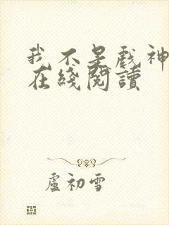 我不是戏神全文在线阅读