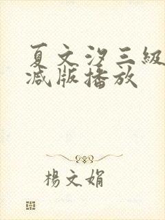 夏文汐三级无删减版播放