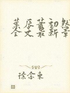 叶辰萧初然小说全文最新章节