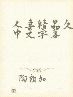 人妻精品久久久中文字幕