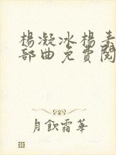 杨凝冰杨素宁四部曲免费阅读小说