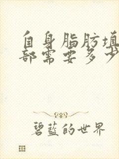 自身脂肪填充胸部需要多少钱