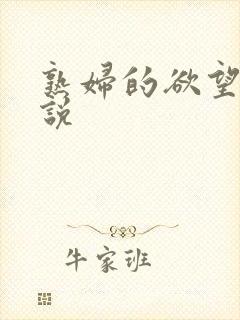 熟妇的欲望h小说