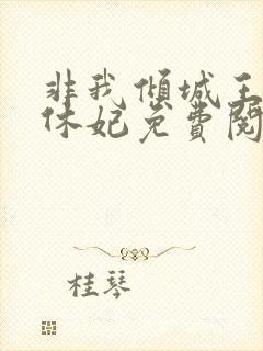 非我倾城王爷要休妃免费阅读封面