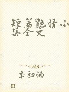 短篇艳情小说合集全文