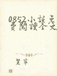 0852小说免费阅读全文最新章节