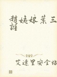 赵姨娘叶三少是谁