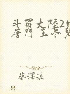 斗罗大陆2绝世唐门 王冬儿