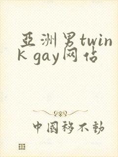 亚洲男twink gay网站封面