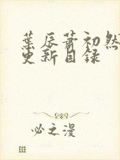 叶辰萧初然最快更新目录