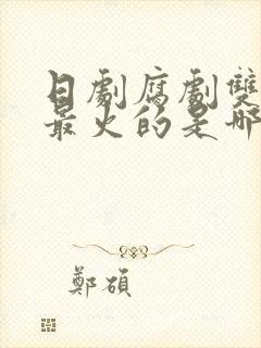 日剧腐剧双男主最火的是哪部剧封面