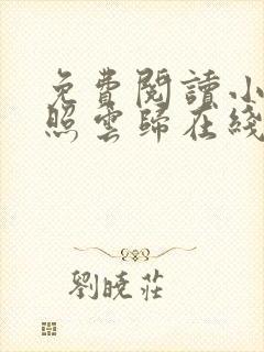 免费阅读小说曾照云归在线阅读全文