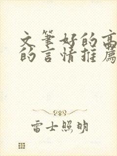 文笔好的高质量的言情推荐封面