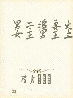 男二追妻火葬场女主男主上位现言