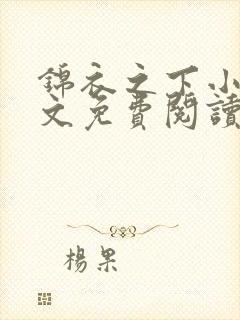 锦衣之下小说全文免费阅读无弹窗