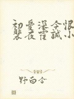 初爱深今恨更甚裴夜霍诚小说全文