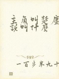 主角叫楚尘的小说叫什么