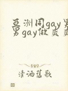 亚洲同gay男男gay做爽爽的视频