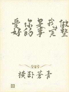 爱你是我做过最好的事完整版