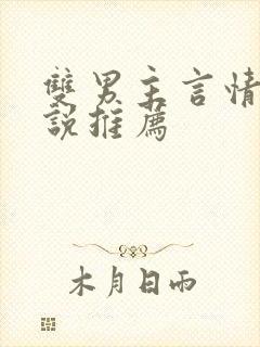 双男主言情的小说推荐封面