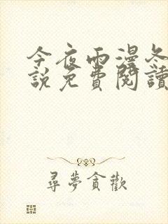 今夜雨漫冬雾小说免费阅读最新章节封面