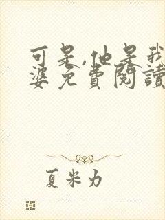 可是,他是我老婆免费阅读