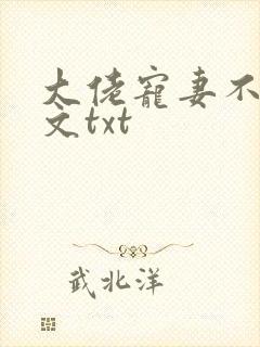 大佬宠妻不腻全文txt封面