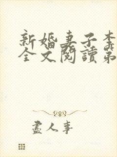 新婚妻子李芷珊全文阅读第26章封面