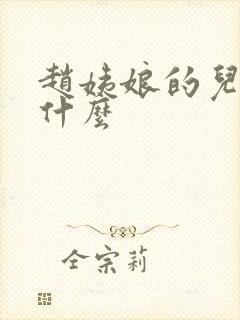 赵姨娘的儿子叫什么