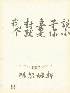 我对妻子说下一个就是你小说在线阅读