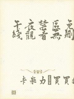 午夜禁区免费在线观看无删减