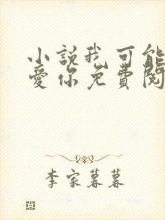 小说我可能不会爱你免费阅读封面