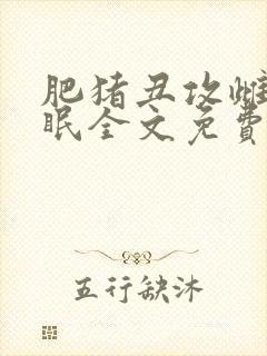 肥猪丑攻雌堕催眠全文免费阅读