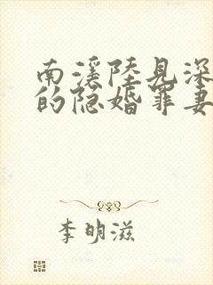南溪陆见深陆少的隐婚罪妻