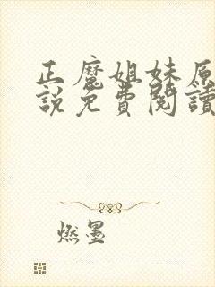 正魔姐妹原著小说免费阅读封面