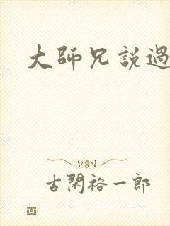 大师兄说过小说